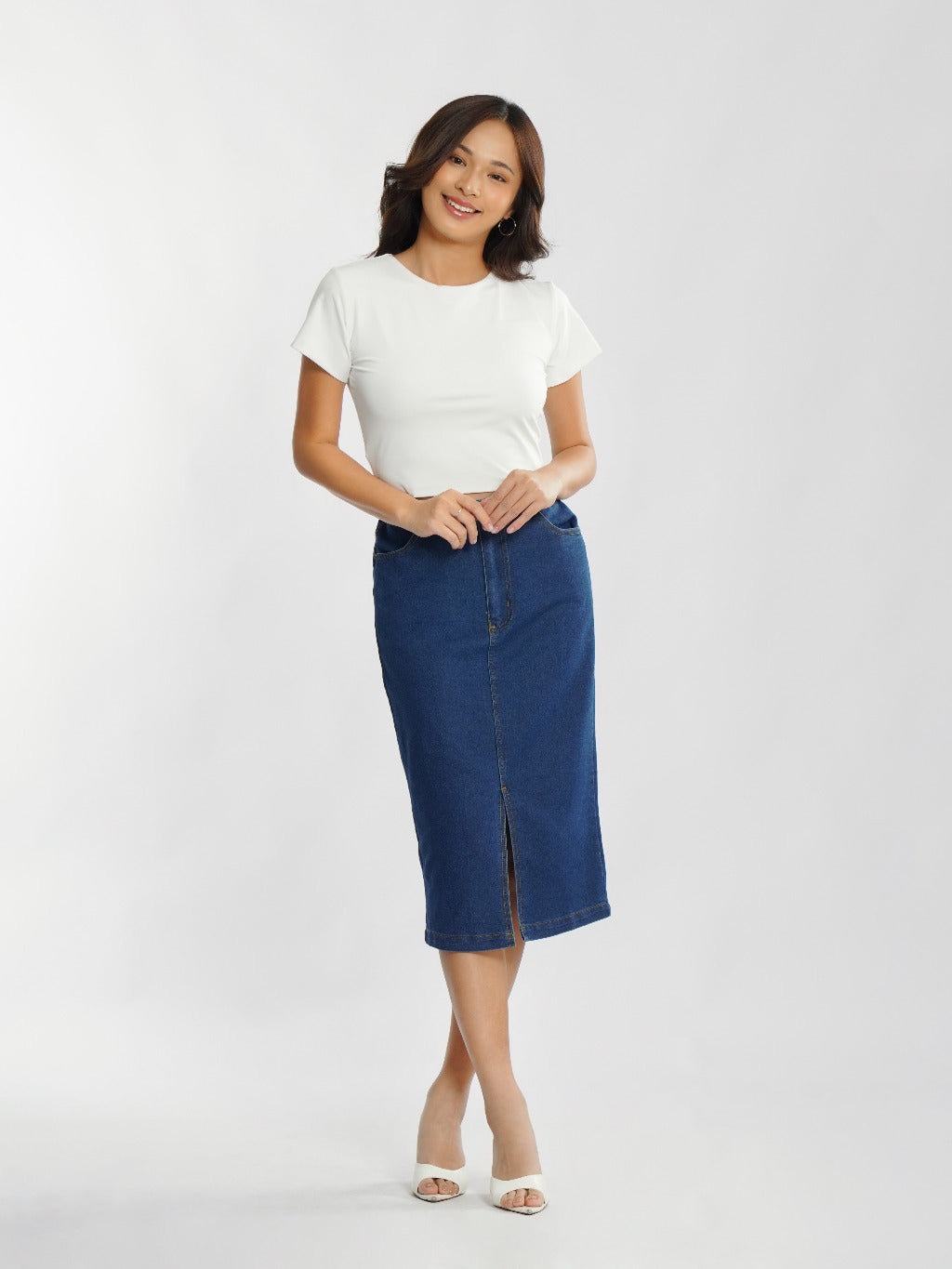 MOMELCA - Ariella Skirt | Bawahan Wanita | Rok Denim