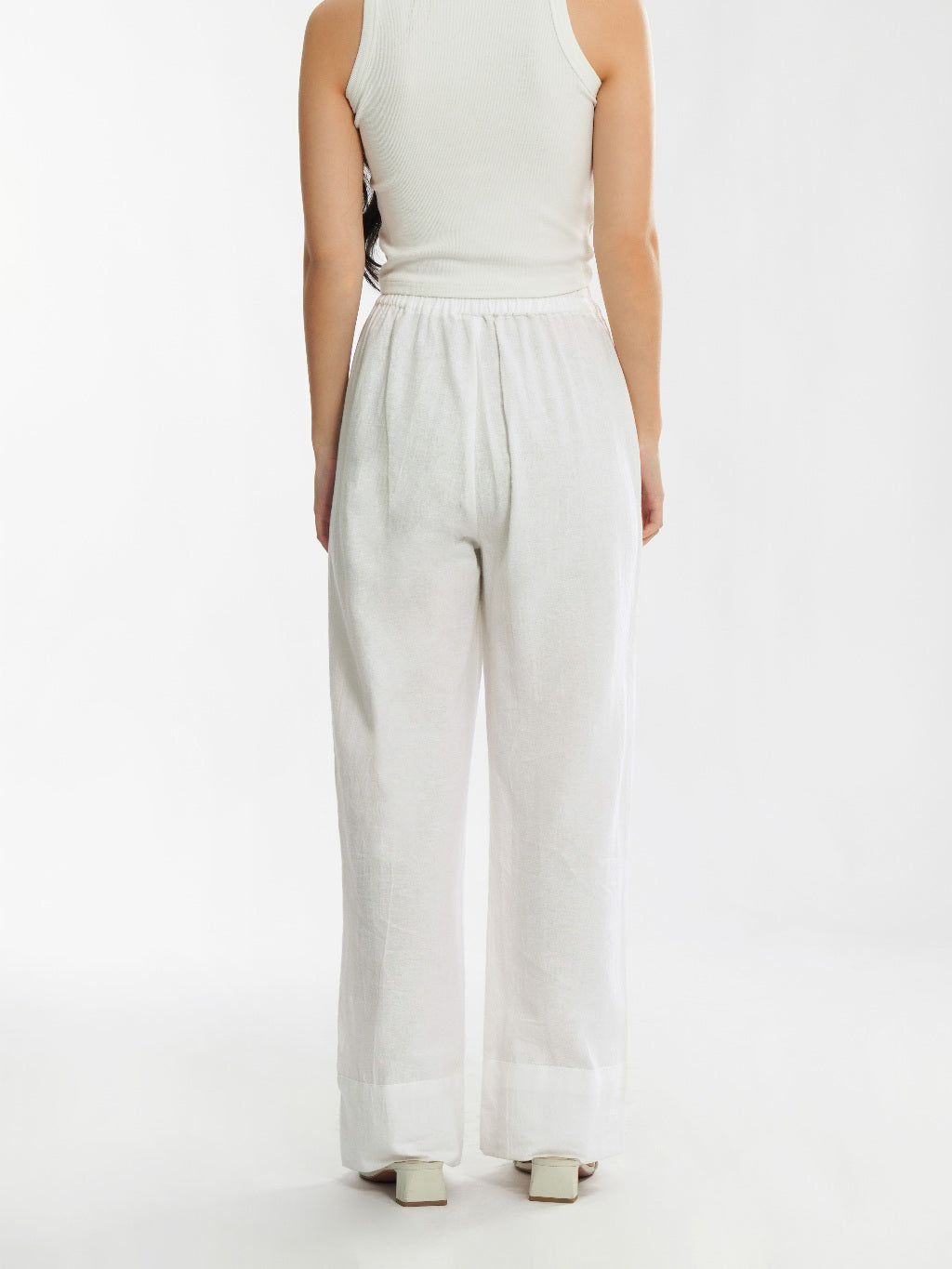 Momelca - Amora Casual Daily Pants Wanita Broken White Furing