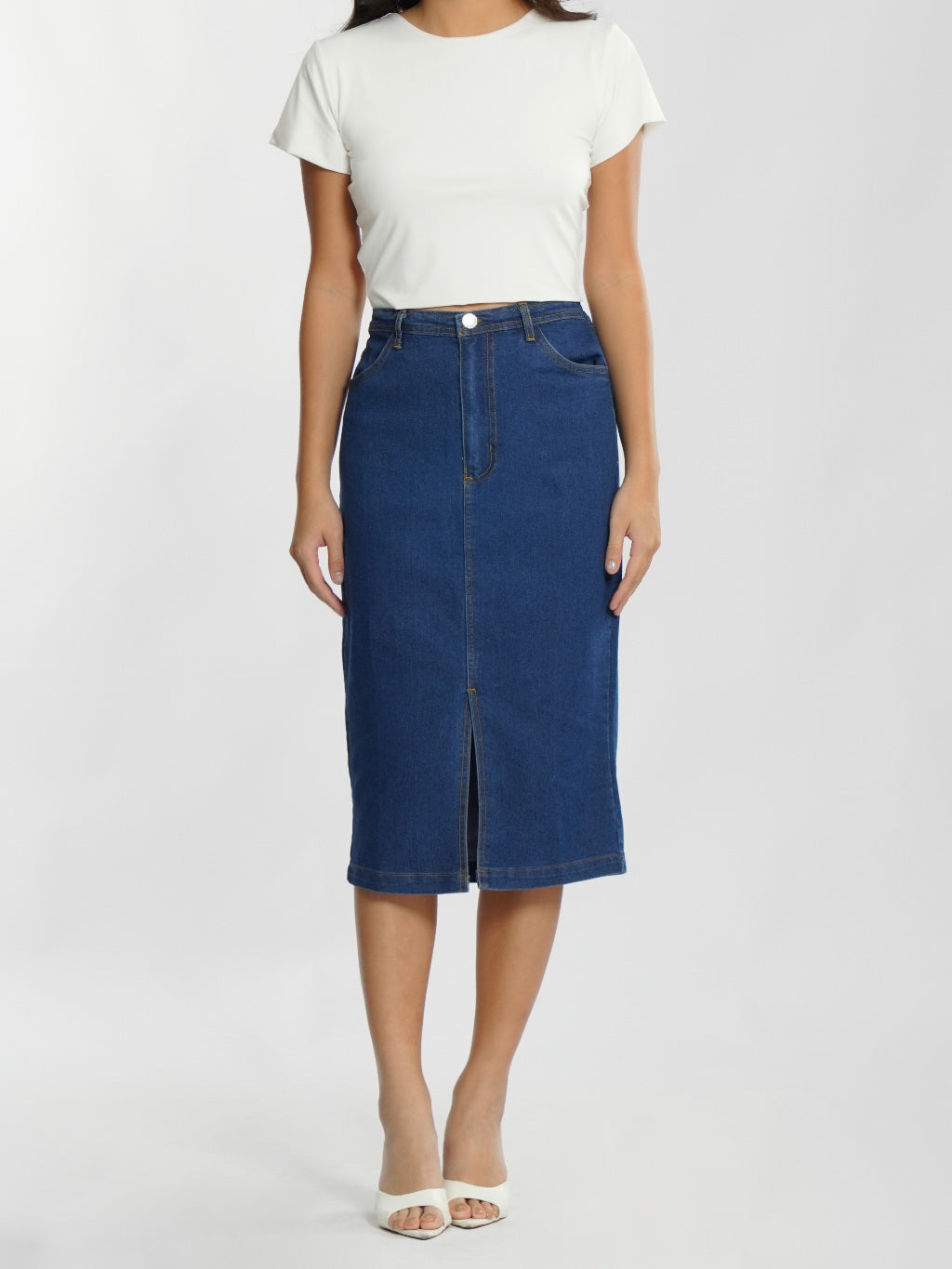 MOMELCA - Ariella Skirt | Bawahan Wanita | Rok Denim