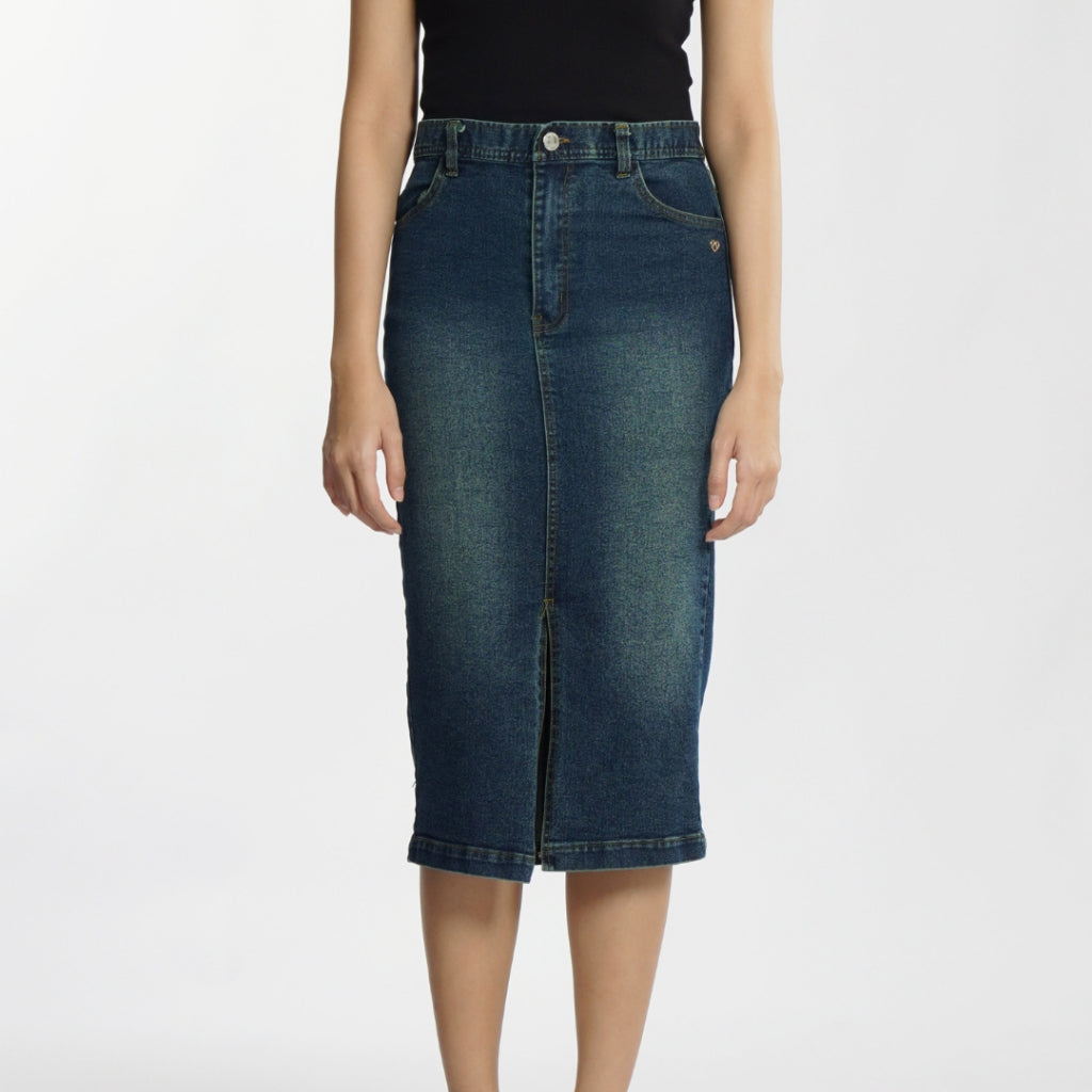 MOMELCA - Ariella Skirt | Bawahan Wanita | Rok Denim