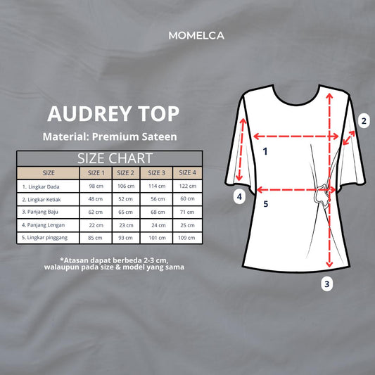 Momelca Audrey Sateen Top Wanita Daily