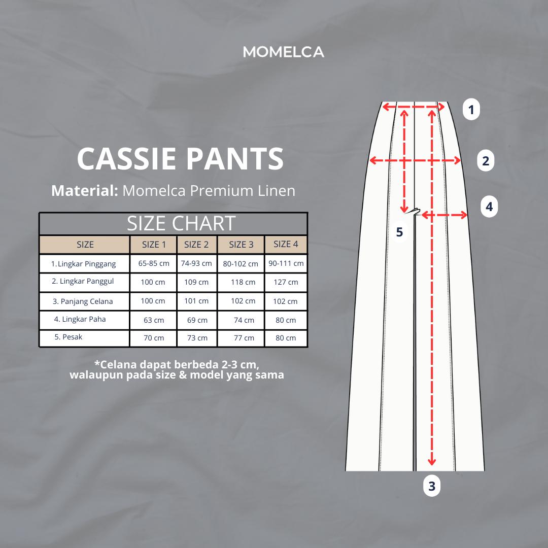 Momelca Cassie Linen Pants Celana Panjang Casual Formal Basic Wanita Nyaman