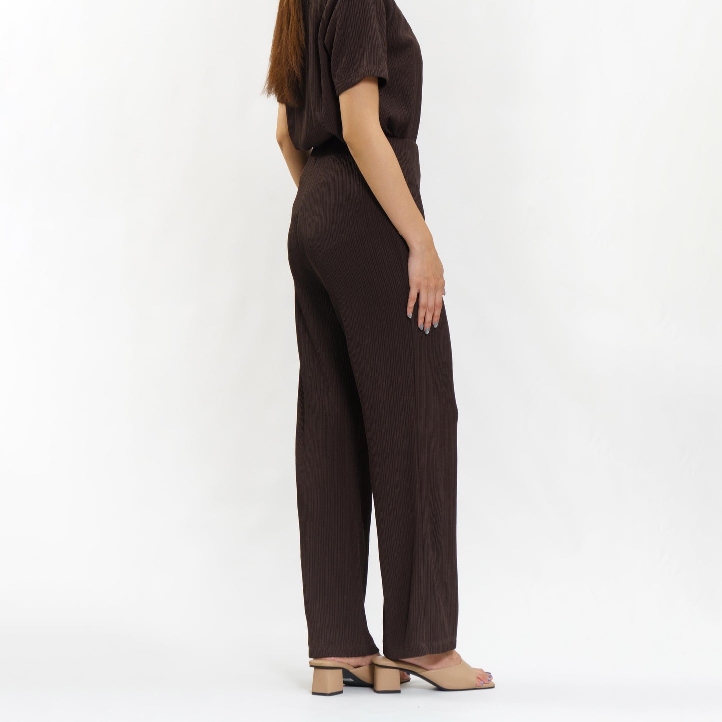 Momelca Belva Pants Pleated Knit Celana Panjang Wanita Casual