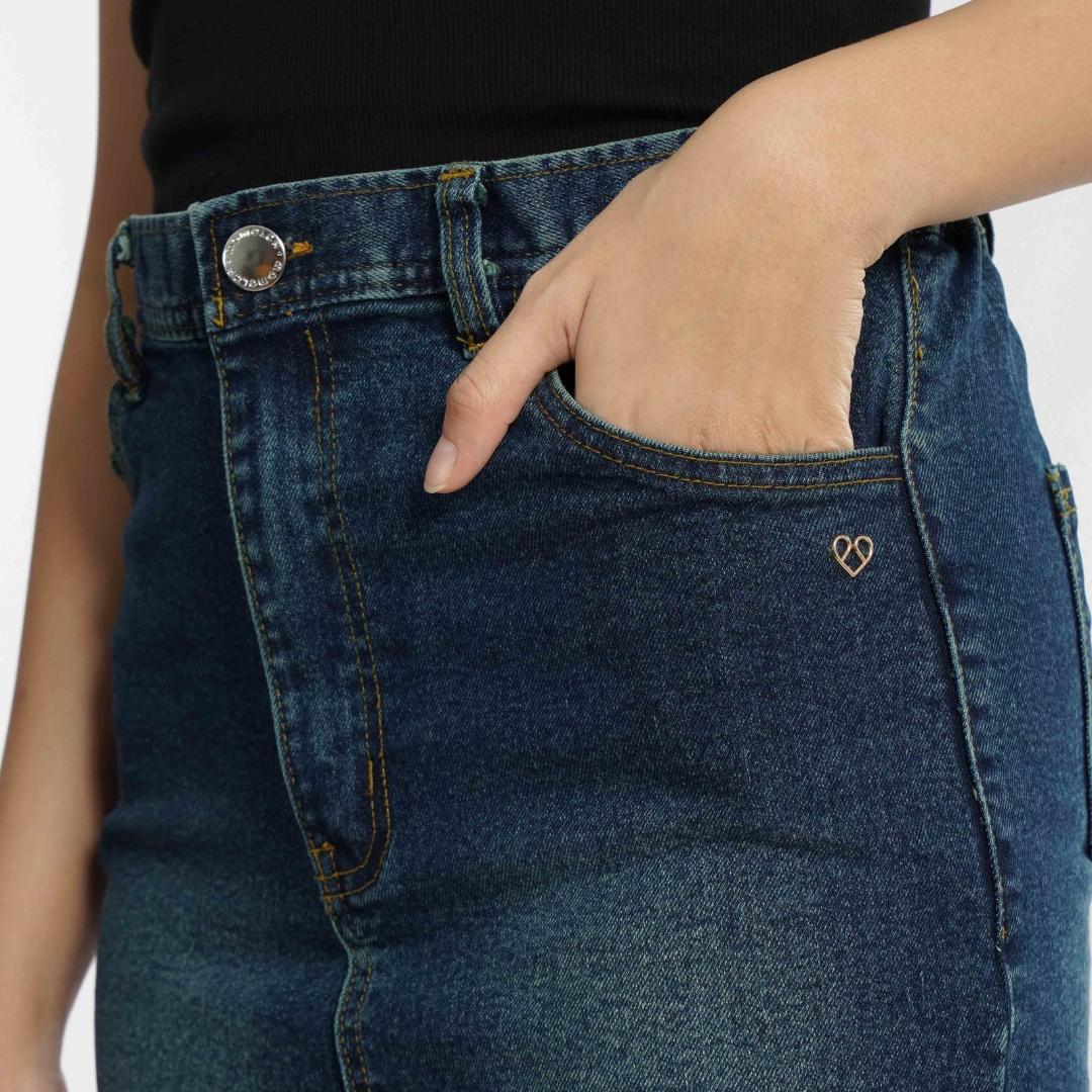Momelca Ariella Denim Skirt - Rok Jeans Wanita