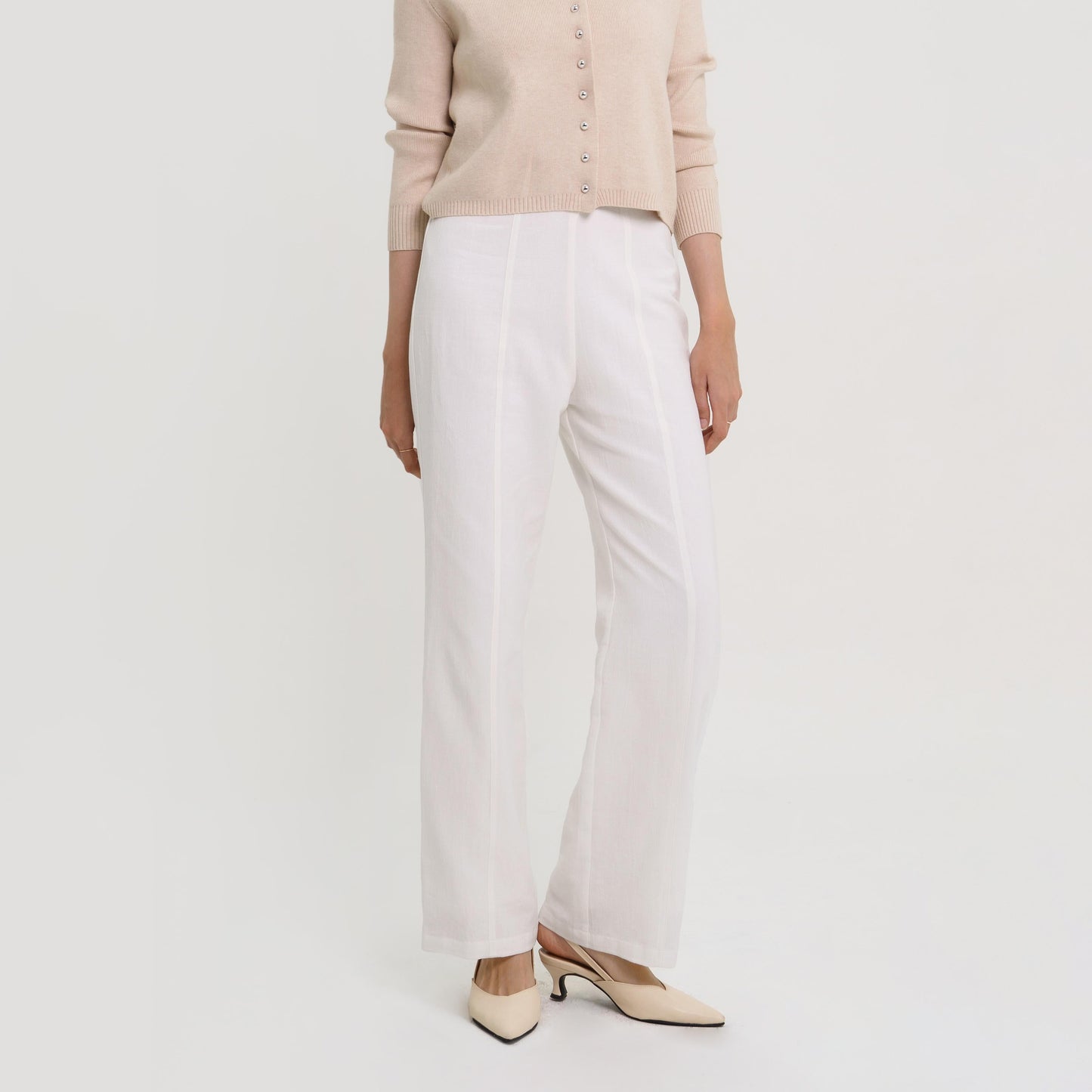 Momelca Cassie Linen Pants Celana Panjang Casual Formal Basic Wanita Nyaman