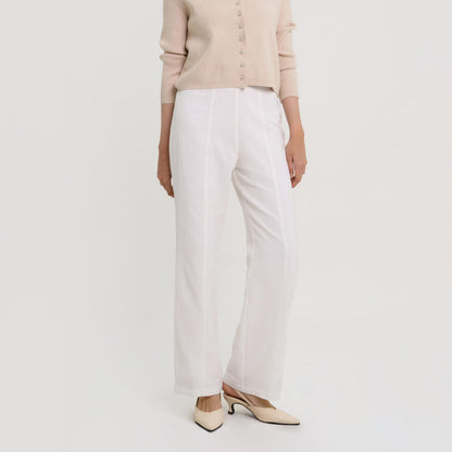 Momelca Cassie Linen Pants Celana Panjang Casual Formal Basic Wanita Nyaman