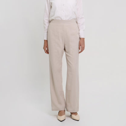 Momelca Cassie Linen Pants Celana Panjang Casual Formal Basic Wanita Nyaman