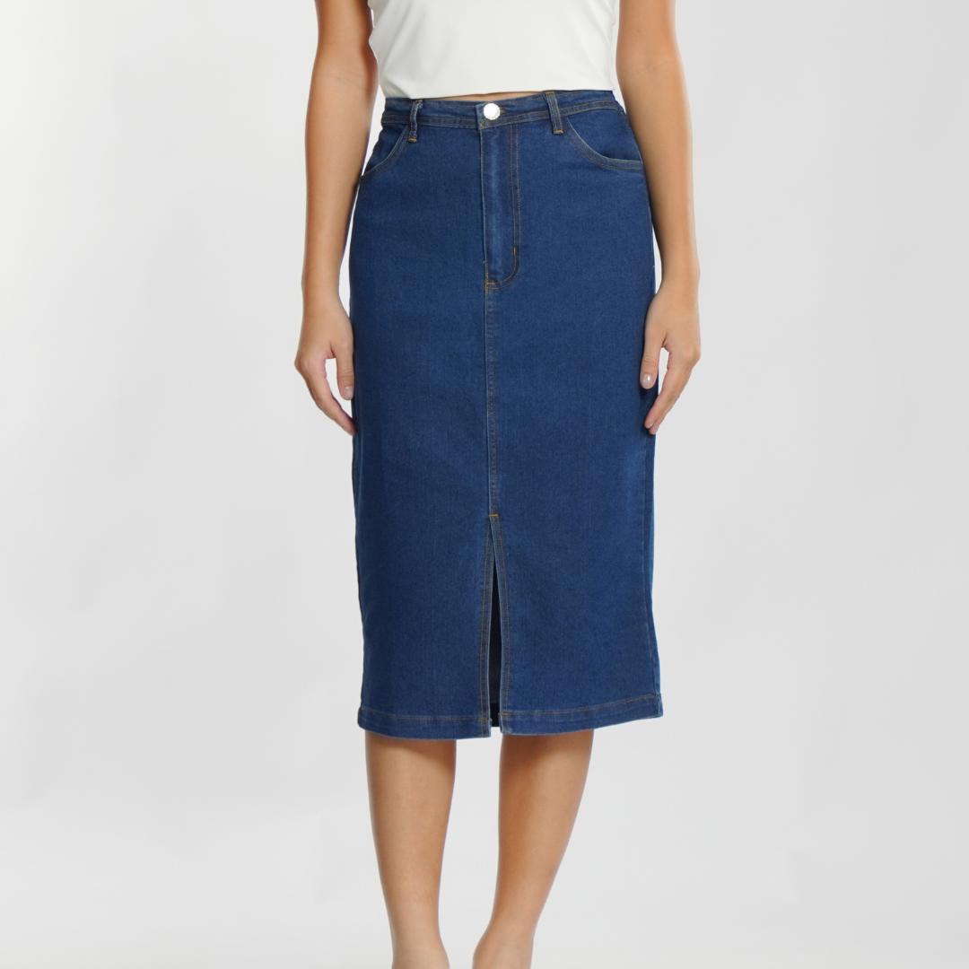 Momelca Ariella Denim Skirt - Rok Jeans Wanita