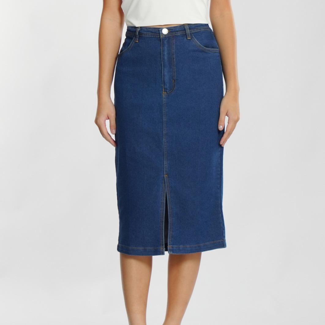 Momelca Ariella Denim Skirt - Rok Jeans Wanita