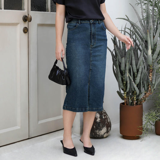 Momelca Ariella Denim Skirt - Rok Jeans Wanita