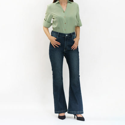Momelca Calista Bootcut Denim Pants Celana Denim Panjang Wanita
