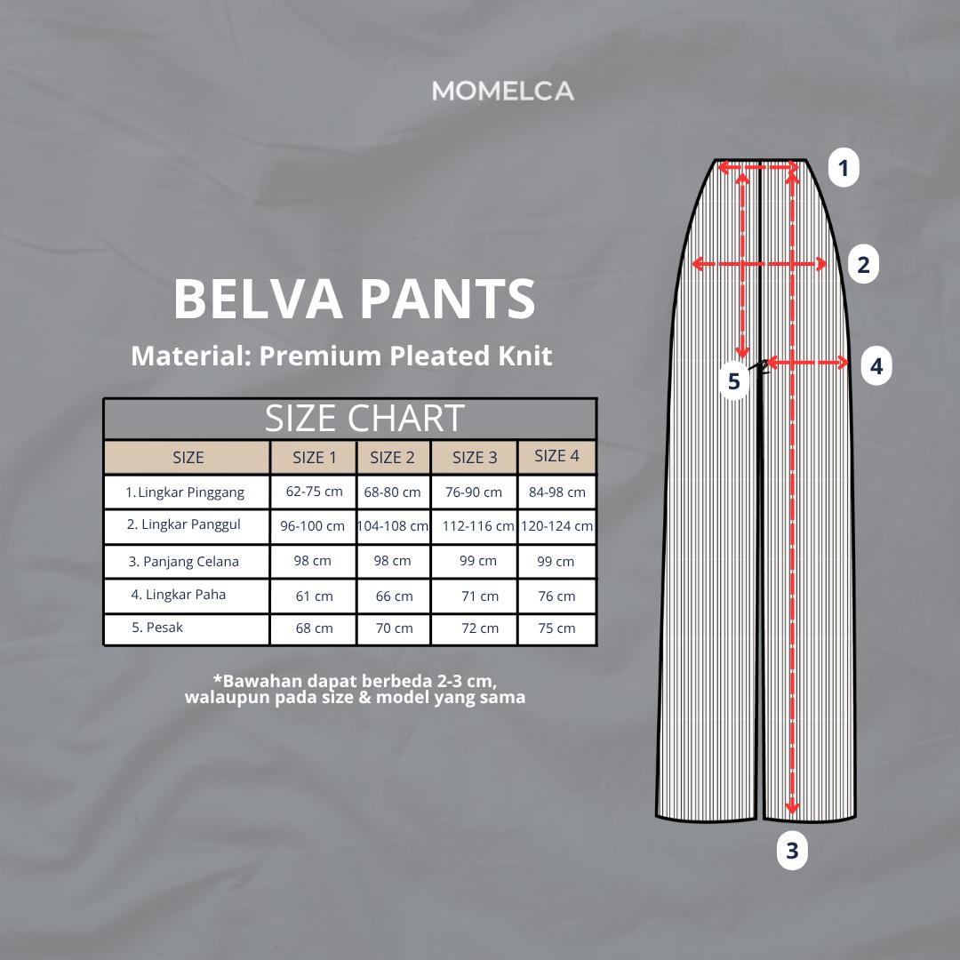 Momelca Belva Pants Pleated Knit Celana Panjang Wanita Casual