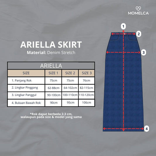 Momelca Ariella Denim Skirt - Rok Jeans Wanita