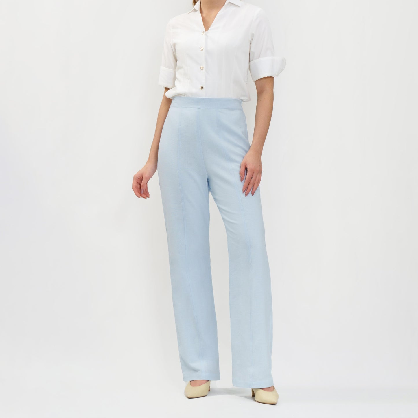 Momelca Cassie Linen Pants Celana Panjang Casual Formal Basic Wanita Nyaman
