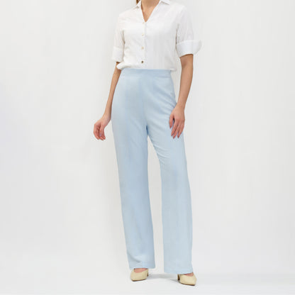 Momelca Cassie Linen Pants Celana Panjang Casual Formal Basic Wanita Nyaman