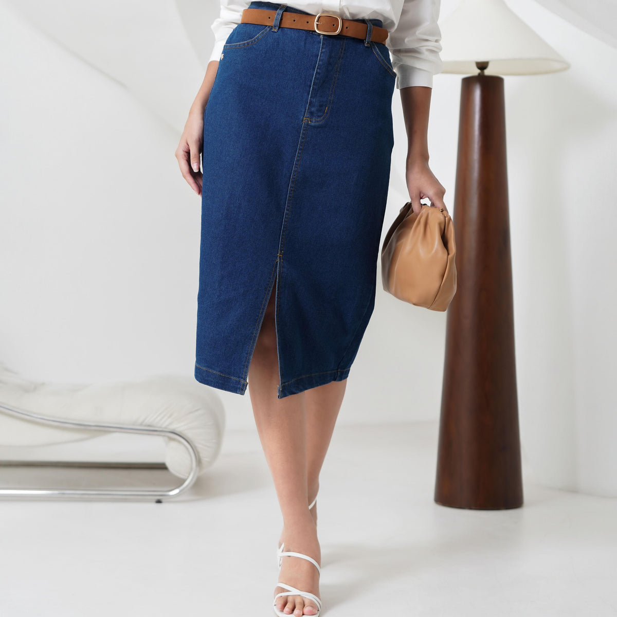 Momelca Ariella Denim Skirt - Rok Jeans Wanita