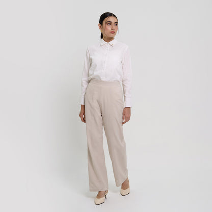 Momelca Cassie Linen Pants Celana Panjang Casual Formal Basic Wanita Nyaman