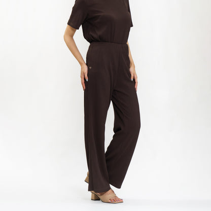 Momelca Belva Pants Pleated Knit Celana Panjang Wanita Casual