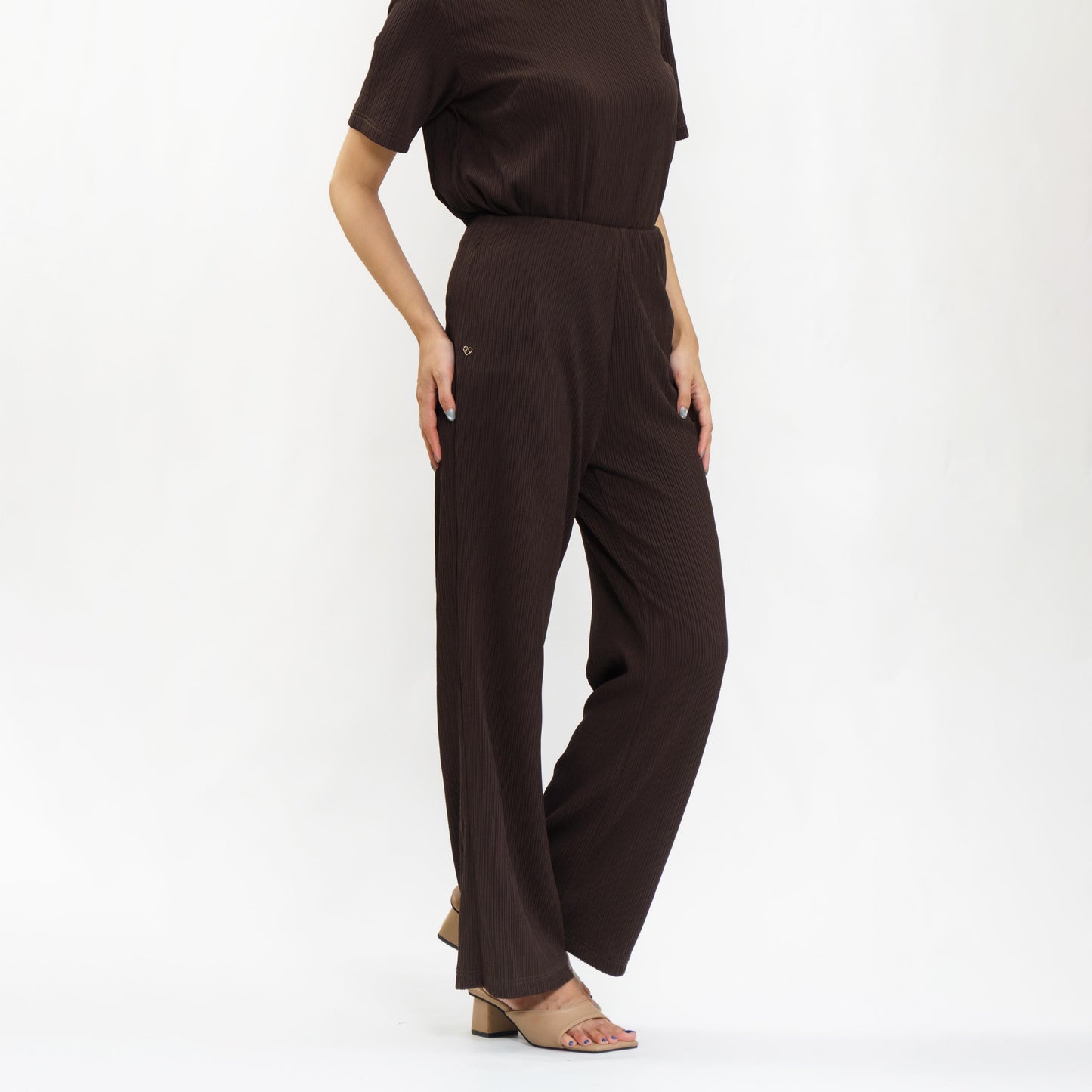 Momelca Belva Pants Pleated Knit Celana Panjang Wanita Casual