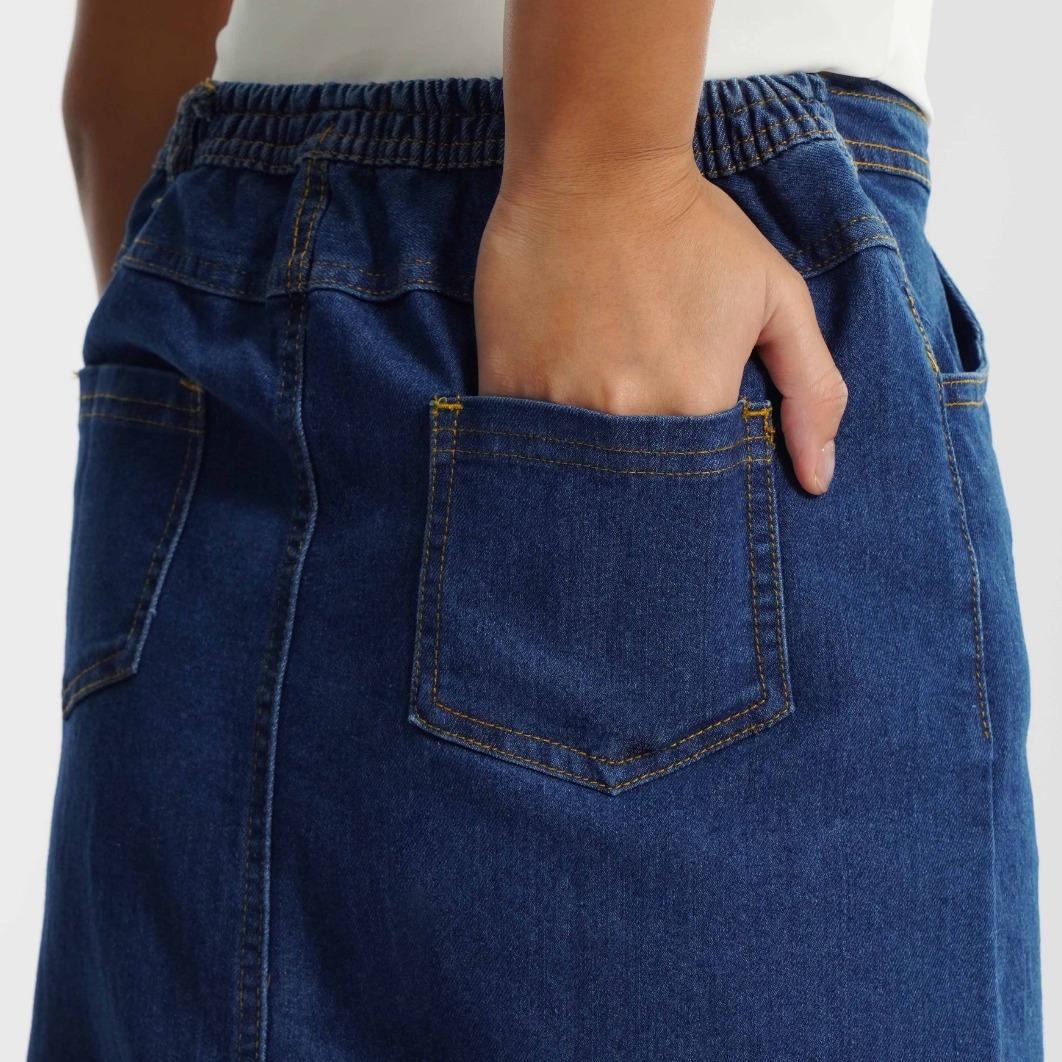 Momelca Ariella Denim Skirt - Rok Jeans Wanita