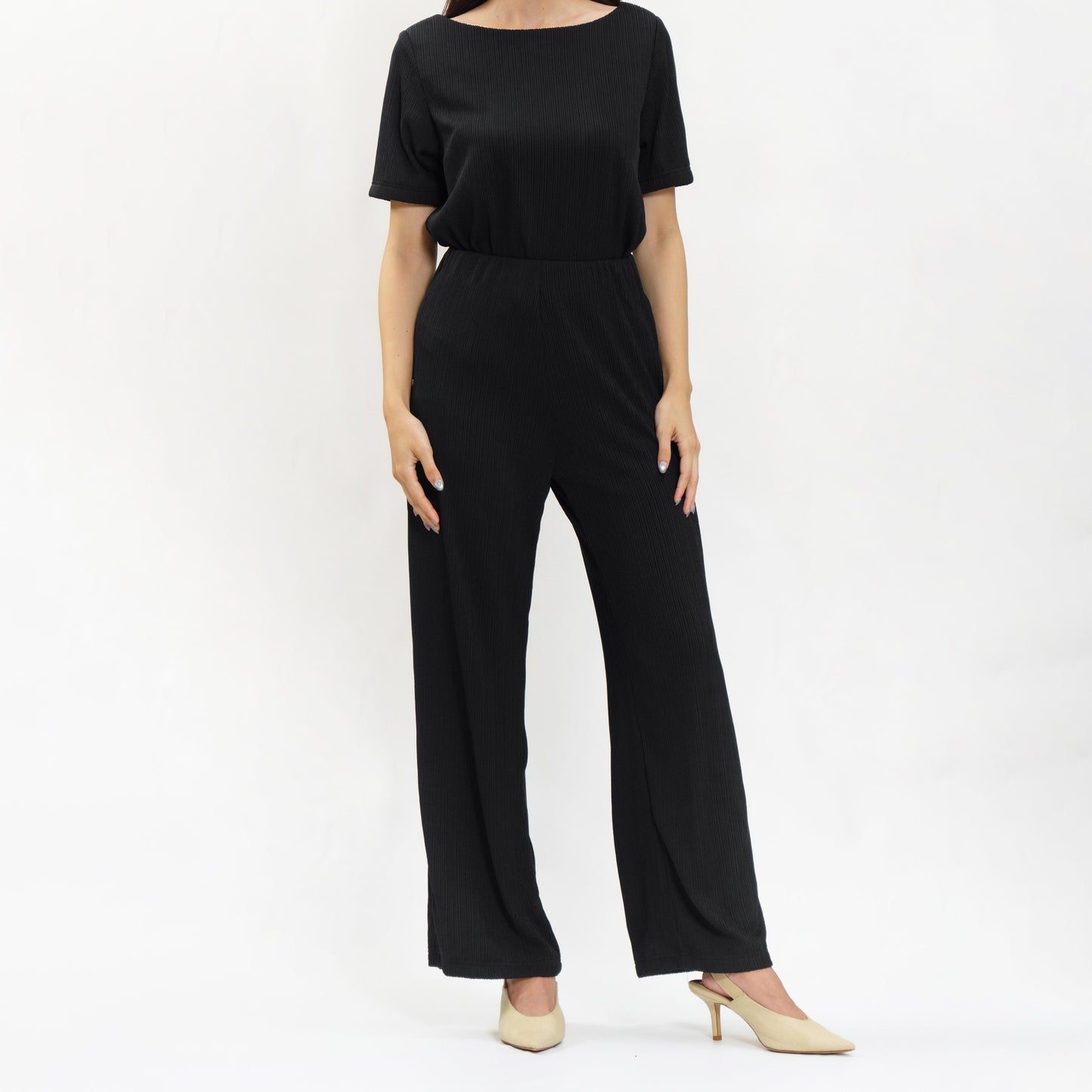 Momelca Belva Pants Pleated Knit Celana Panjang Wanita Casual