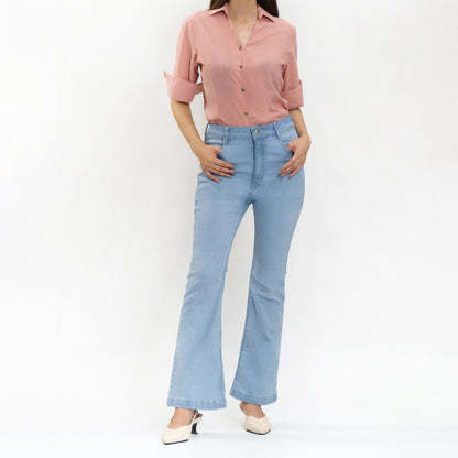 Momelca Calista Bootcut Denim Pants Celana Denim Panjang Wanita