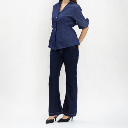Momelca Calista Bootcut Denim Pants Celana Denim Panjang Wanita