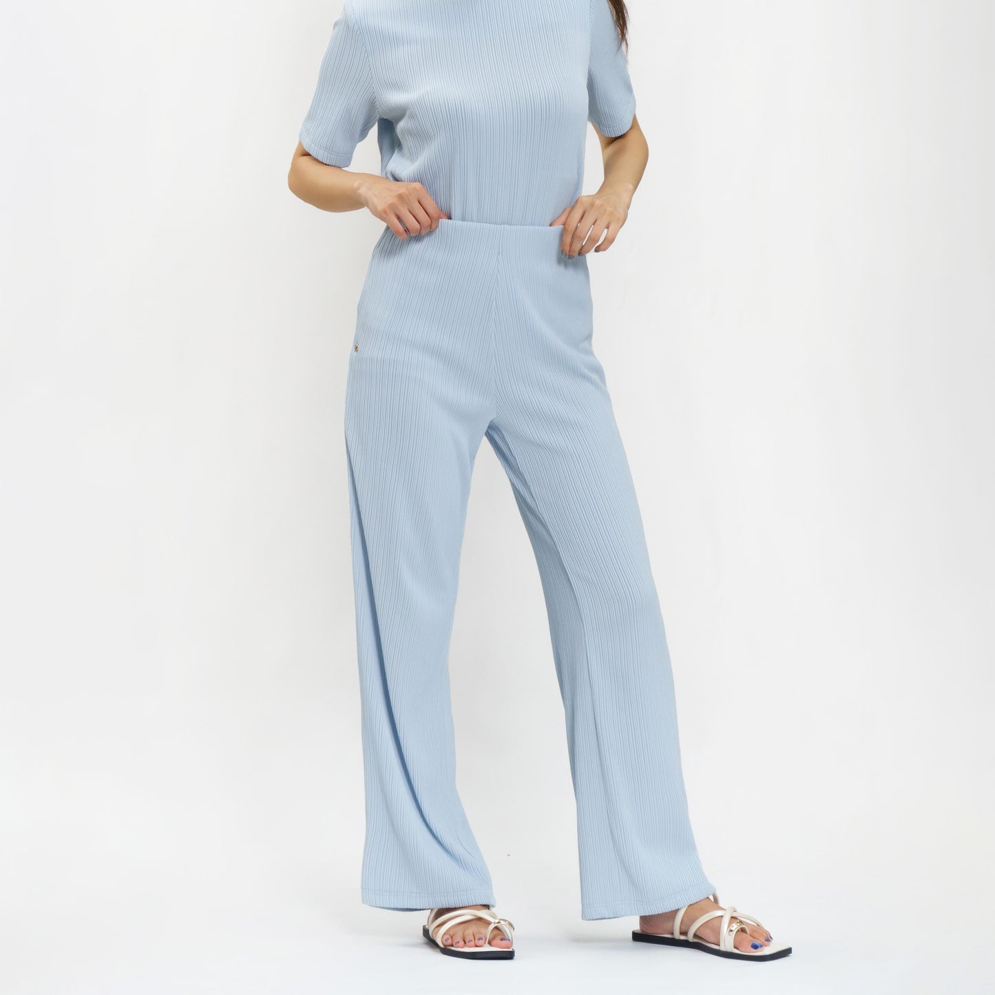 Momelca Belva Pants Pleated Knit Celana Panjang Wanita Casual