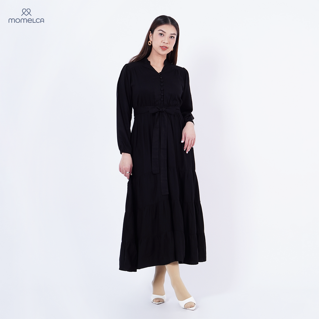 Momelca Agatha Long Dress Rayon Twill Wanita