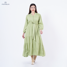 Load image into Gallery viewer, Momelca Agatha Long Dress Rayon Twill Wanita
