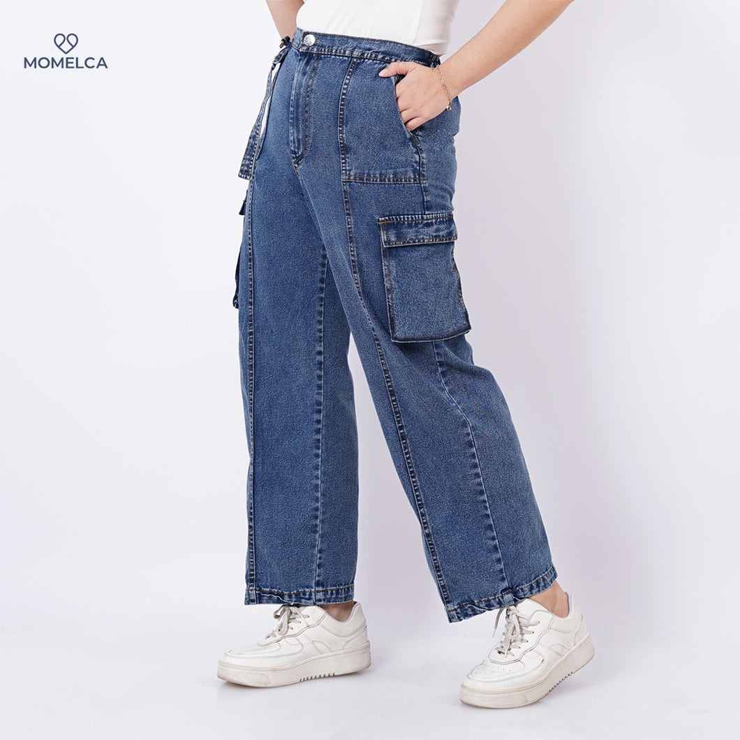 Momelca Celia Denim Pants Celana Bawahan Wanita