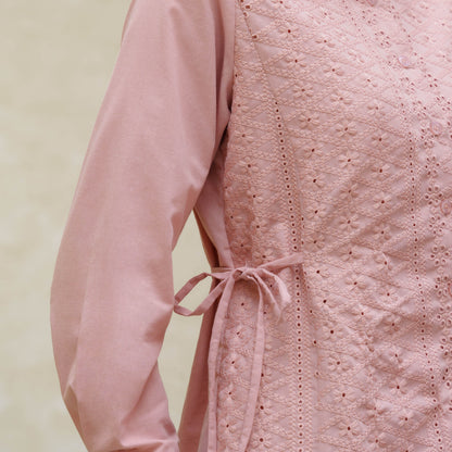 Momelca Ganiya Embroidery Shirt - Blouse Wanita Lengan Panjang