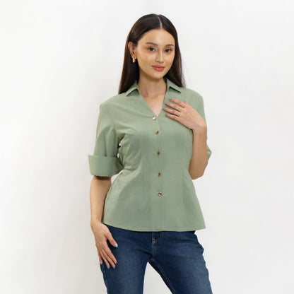 Momelca Paula Top Kemeja Lengan Pendek