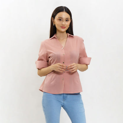 Momelca Paula Top Kemeja Lengan Pendek