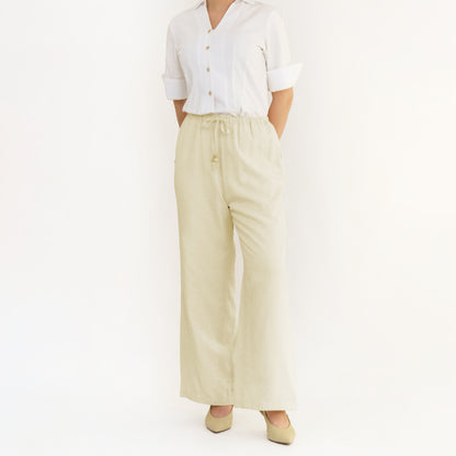 Momelca Cloud Pants Celana Panjang Linen Furing Wanita