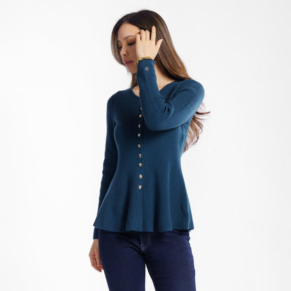 Momelca Freya Top Knit Cardigan Atasan Rajut Wanita