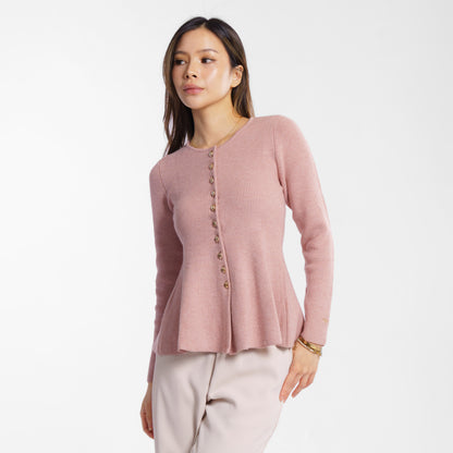 Momelca Freya Top Knit Cardigan Atasan Rajut Wanita
