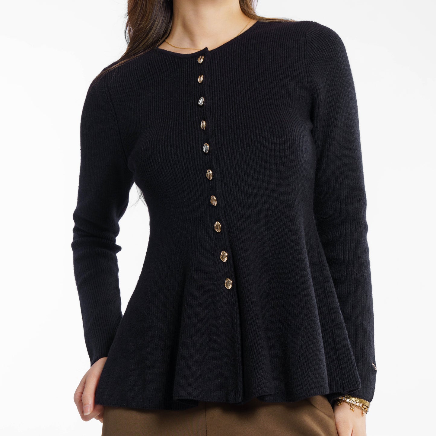 Momelca Freya Top Knit Cardigan Atasan Rajut Wanita