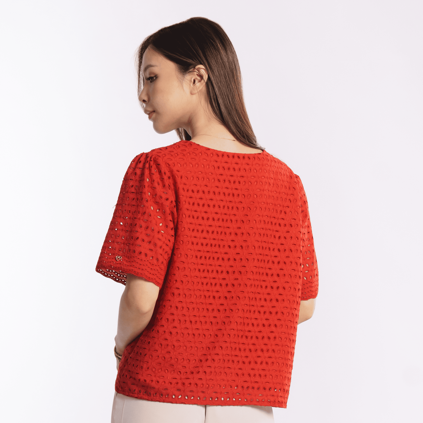Momelca Lizzie Top Atasan Blouse Bordir Katun Wanita