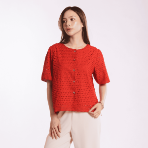 Momelca Lizzie Top Atasan Blouse Bordir Katun Wanita
