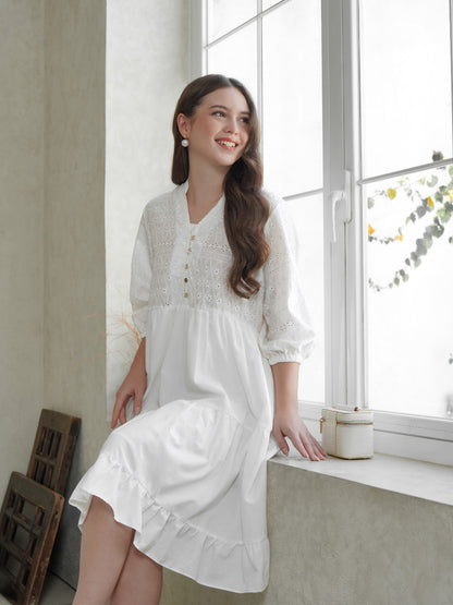 Momelca - Rania Midi Embroiderry Dress Wanita