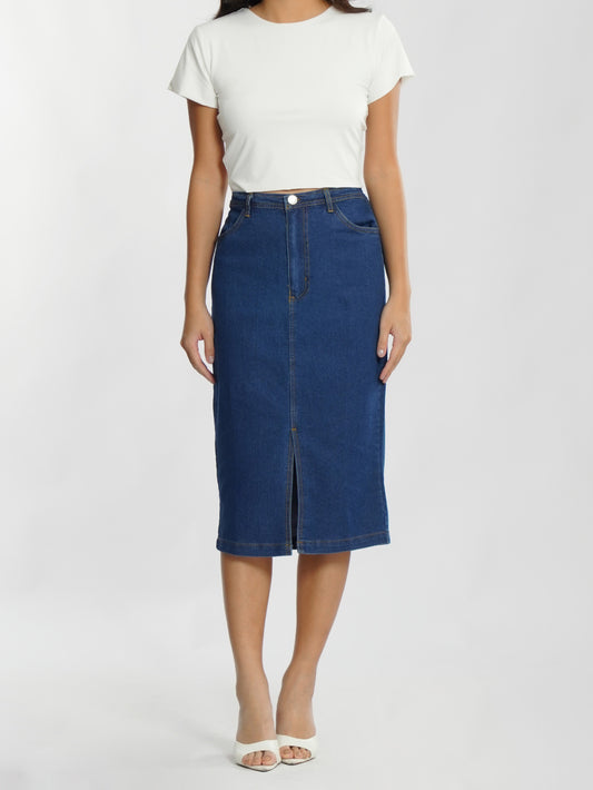 MOMELCA - Ariella Skirt | Bawahan Wanita | Rok Denim