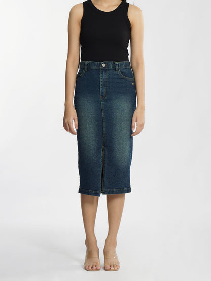 MOMELCA - Ariella Skirt | Bawahan Wanita | Rok Denim
