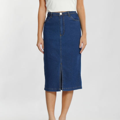 MOMELCA - Ariella Skirt | Bawahan Wanita | Rok Denim