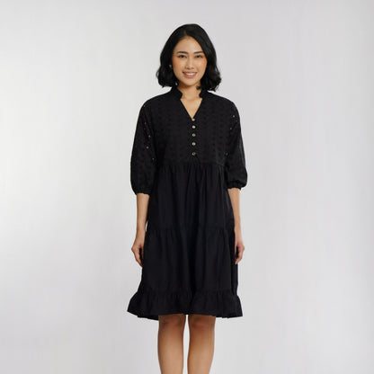 Momelca - Rania Midi Embroiderry Dress Wanita